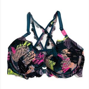 Victoria’s Secret Pink Date Push Up Padded racerback front closure bra 34D